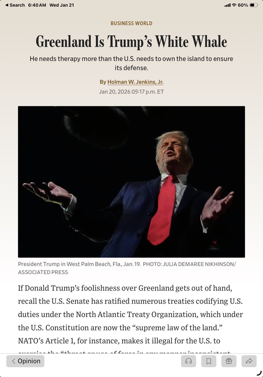 ⁦<a href="/POTUS/">President Donald J. Trump</a>⁩ ⁦<a href="/WSJ/">The Wall Street Journal</a>⁩ is right. Move on.