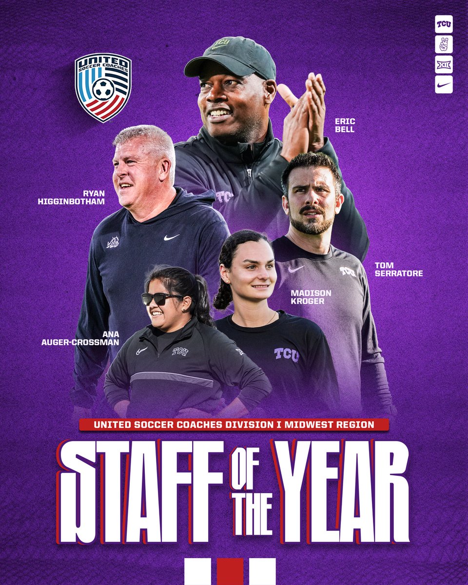 The best of the best ⭐️

Our staff was named the United Soccer Coaches Midwest Region Staff of the Year!

#GoFrogs | #FIGHT