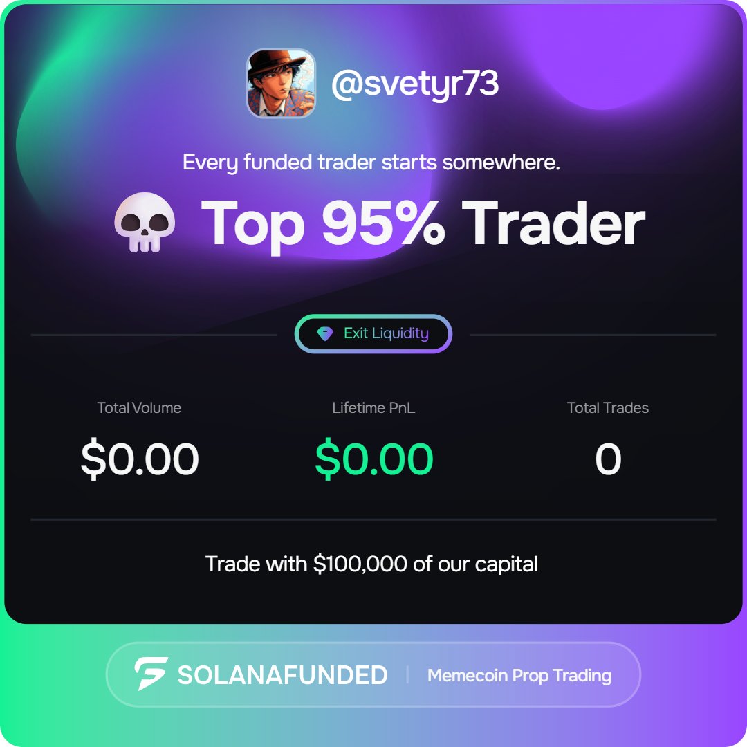 I’m outperforming others, how about you?

Check here → solanafunded.com/ref/svetyr73 #Solana #Memecoins #Trading #Crypto