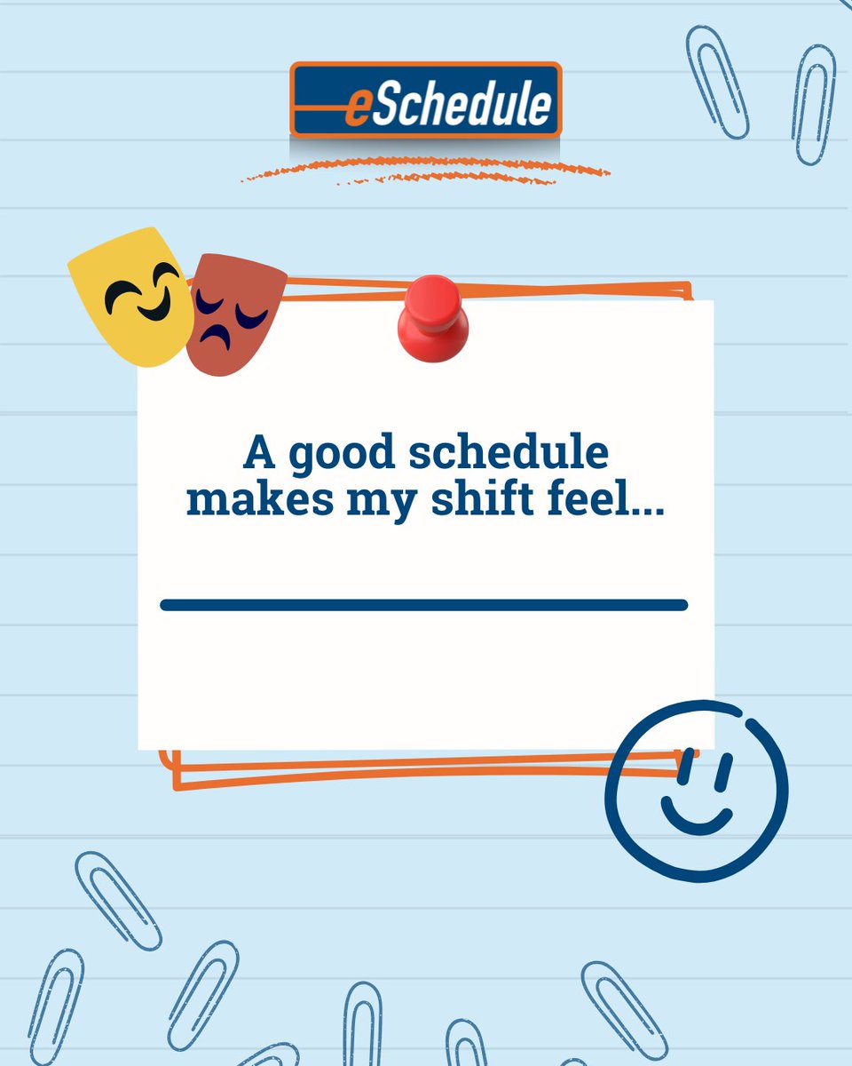 A good schedule makes my shift feel __________. ✏️ Smooth, balanced, stress-free — what’s your answer?

#eSchedule #ShiftPlanning #PublicSafety #EMS #Fire #Police #Dispatch #Healthcare #Scheduling #TeamEfficiency