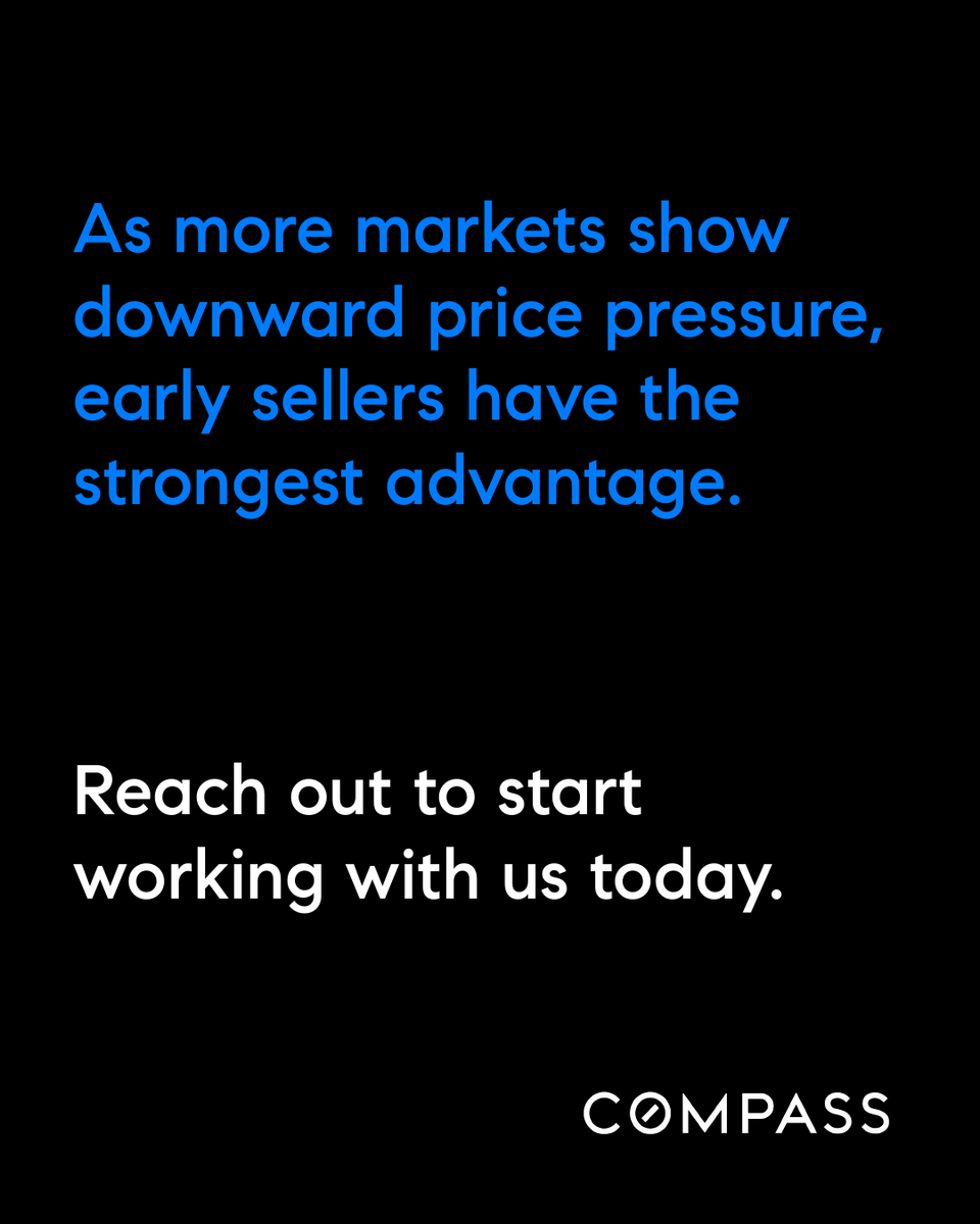 rhodesgrouptx's tweet image. Compass Intelligence shows a national shift: home prices are softening, with asking prices below last year’s levels. Early sellers hold the advantage. Thinking about a 2026 move? Timing matters.

#TheRhodesGroup #CompassDFW #DFWRealEstate #MarketTrends #HomeValue #TexasHomes