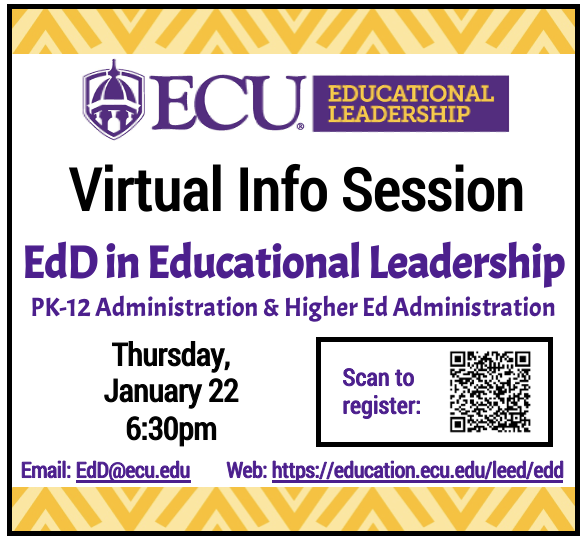ECU Ed Leadership & Foundations tweet media