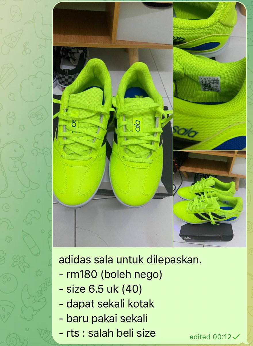 j0rws's tweet photo. wts 🇲🇾
adidas sala untuk dilepaskan
size 6.5uk (40)
rm 180 (boleh nego lagi) https://t.co/s1FnzUzQ0K