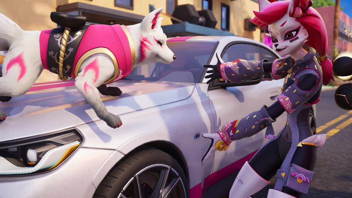 KimikoLover100's tweet image. Get in the car, we're going to win this game! 🦊🏆🦊

#KimikoFiveTails #Kimiko #Fortography #Hana #Fortnite #kimikocincocolas #Kitsune