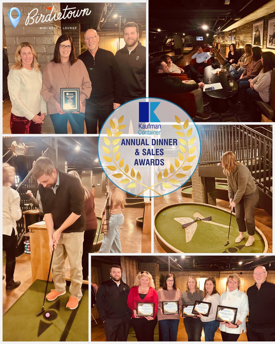 We started off 2026 at Birdietown Mini Golf Lounge in Lakewood, Ohio, with great food, friendly competition, lots of laughs, and well-deserved recognition for our sales team. 🏆

#KaufmanContainer #TeamKaufman #Birdietownminigolf #LakewoodOH