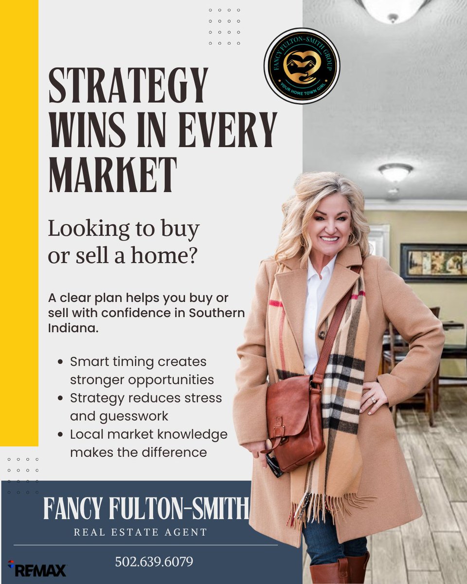 fancyfulton's tweet image. The market is always moving, but the best results still come down to strategy. 

Stay Consistent. Stay Faithful. Stay Fancy ❤️
#FancySellsHomes #SouthernIndianaRealtor #RealEstateStrategy #MarketExpert #YourHomeTownGirl