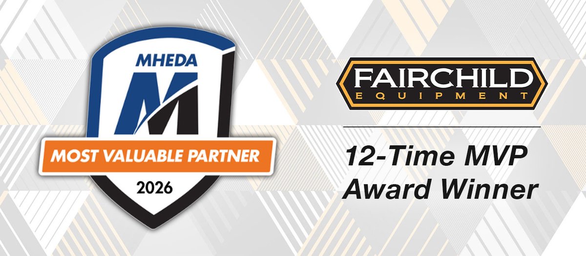 12 years of trust. 12 years of partnership.

We’re honored to receive the 2026 MHEDA MVP Award for the 12th year in a row. This milestone reflects the relationships we’ve built and the dedication of our team to serve you better every day. fairchildequipment.com/news/fairchild…
#MHEDAMVP