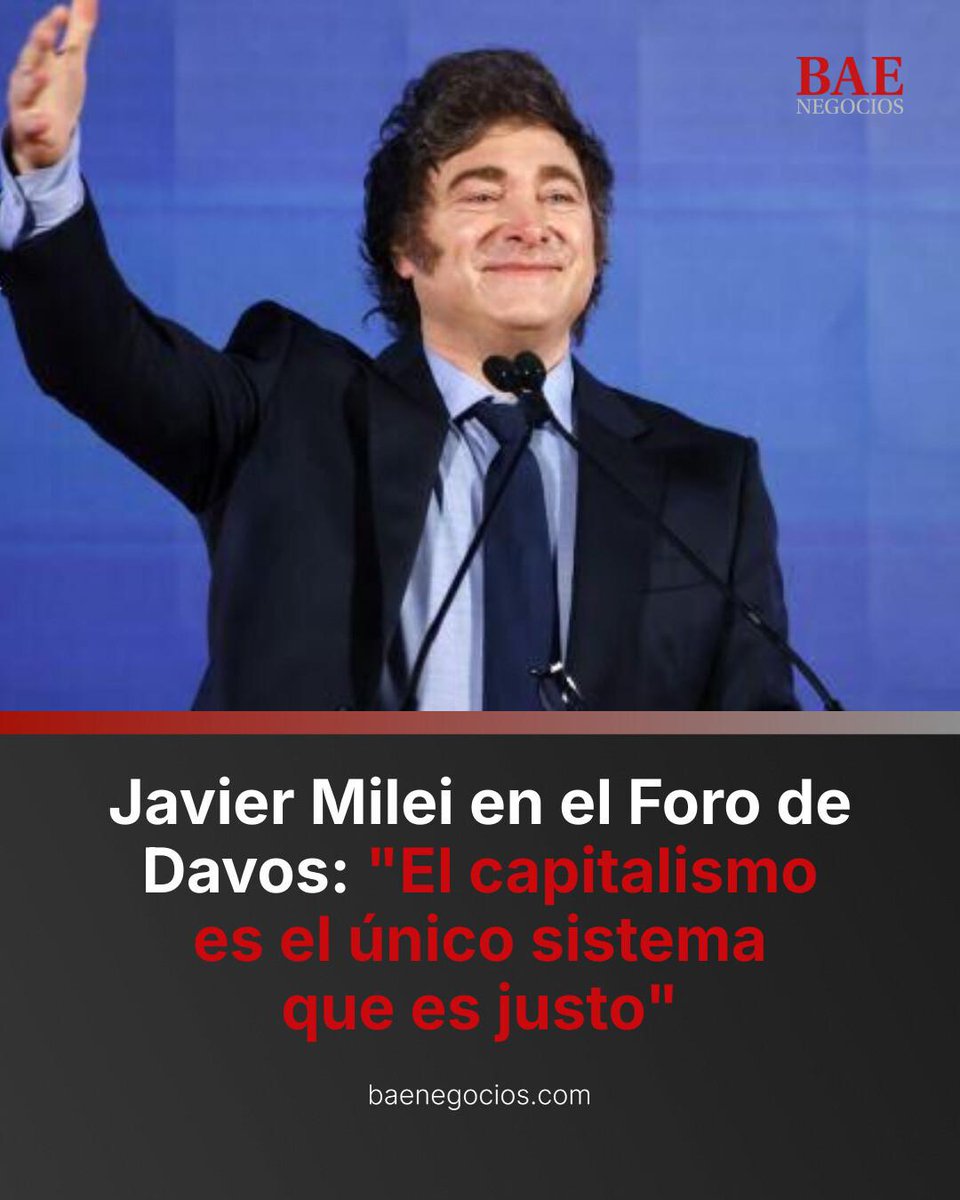 ‼️ "REGULAR MATA EL CRECIMIENTO" 👉 baenegocios.com/politica/javie…

🗣️ Javier Milei habló en el Foro Económico Mundial de Davos ante líderes mundiales y defendió su plan económico.