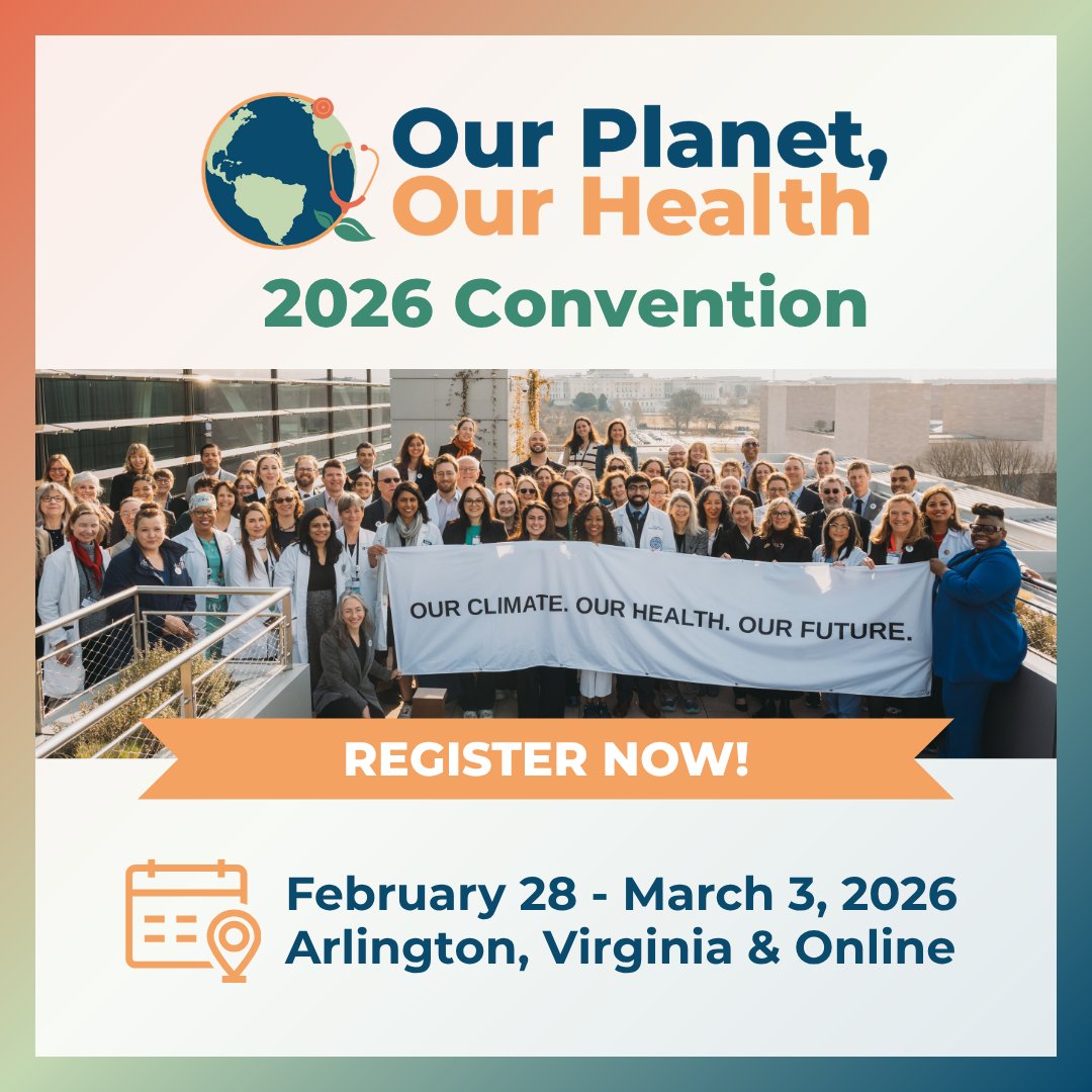 PublicHealth's tweet photo. Register for the 2026 Our Planet, Our Health Convention! Through in-person & virtual sessions, attendees will gain insights on climate justice, resilient health care, policy innovations & more.
Secure your spot today: https://t.co/7SkEOx40kf #OPOH26 #ClimateChangesHealth https://t.co/ZV6K7zuAep