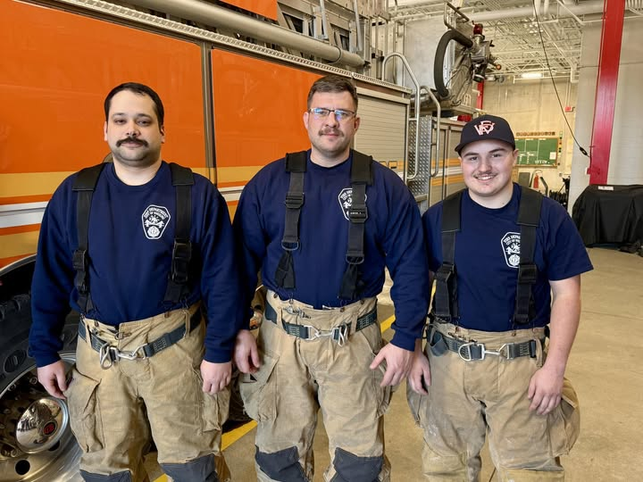 WheelingFD's tweet photo. We welcomed three new fire recruits to the force on Monday. Luke Harto, Sam Karrasch, and Colin Hutchinson began their eight weeks of basic training at Fire Headquarters, where they will develop the skills and knowledge necessary to serve and protect our community. https://t.co/w6bQpgTiL2