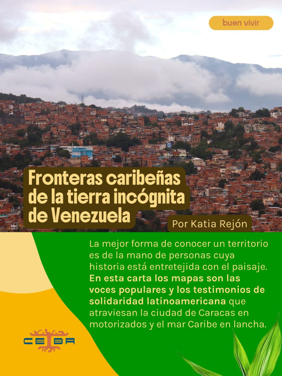 🧭☀️ La mejor forma de conocer un territorio es de la mano de personas cuya historia está entretejida con el paisaje, como <a href="/katiarejon/">Katia Rejón</a> 

En esta carta los mapas son las voces populares y los testimonios de solidaridad latinoamericana que atraviesan la ciudad de #Caracas en