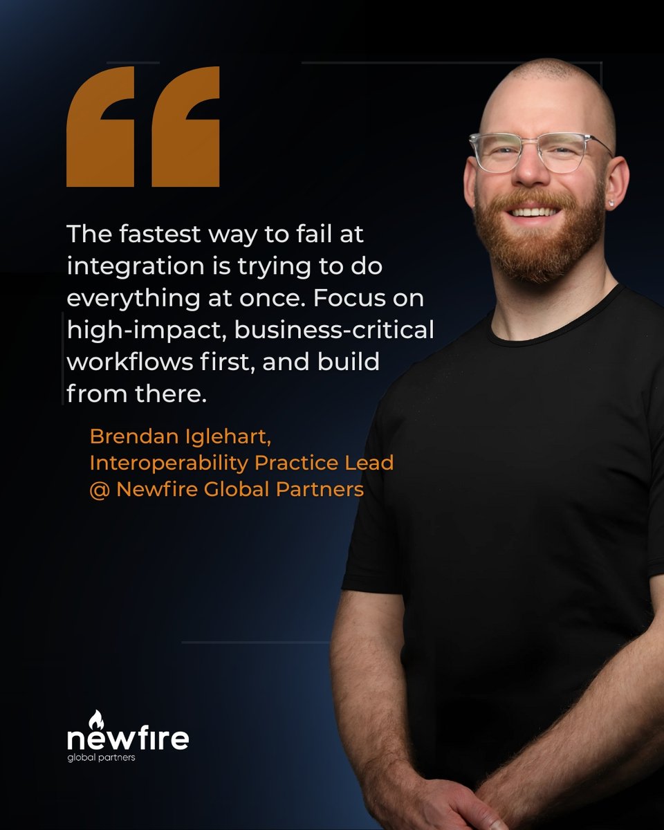 newfireglobal's tweet photo. #Interoperability is still one of healthcare’s biggest blockers–expensive, complex, and unavoidable. Brendan has helped 250+ orgs get it right. In this interview, he shares why integrations stall, how to focus on real value, and what’s next for #healthtech https://t.co/bce7s4O9rS https://t.co/oiLUnDXu0B