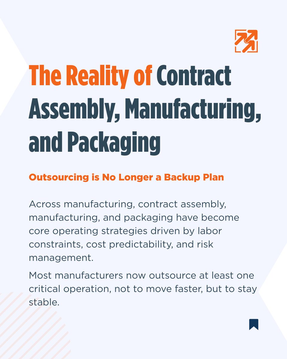 PeoriaPPS's tweet photo. Outsourcing within manufacturing has evolved well beyond a short term capacity solution. Today, contract assembly, manufacturing, and packaging are integral to how organizations manage labor risk, protect quality, and maintain operational continuity. https://t.co/jw9BmU5UVs