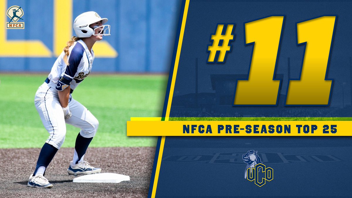 UCOSoftball's tweet photo. Broncho Softball lands the 11th spot in the NFCA Pre-Season Coaches’ Poll 💪🏼

The Countdown is on: 9 days until we take the field ⏳🐴 #rollchos https://t.co/g2jLcEc5E6