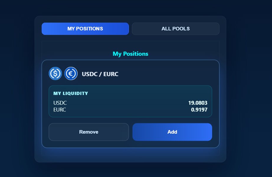 biltechie's tweet image. New interaction on @ArcFlowFinance testnet
_&amp;gt; you can easily swap from USDC to EURC
_&amp;gt; Add to the pool