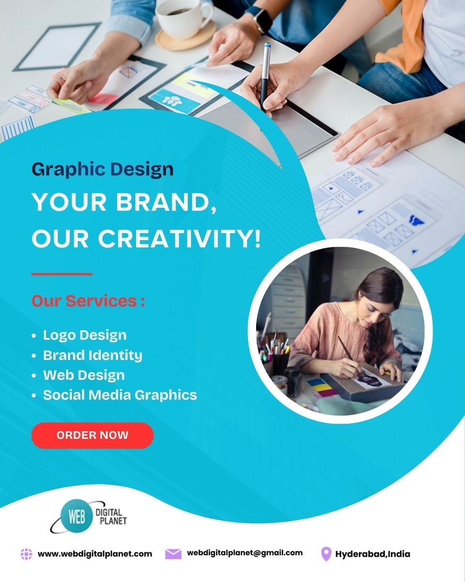 W_digitalplanet's tweet photo. Transform your brand with creative Graphic Design Services 

From eye-catching logos to stunning social media creatives, we design visuals that speak, engage, and convert. Make your brand stand out with designs that leave a lasting impression.

Call : 9381455967 https://t.co/yKAXAKIEtd