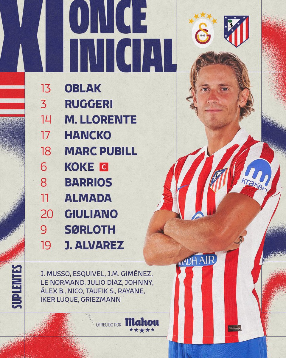 Atleti's tweet image. XI 🔴⚪