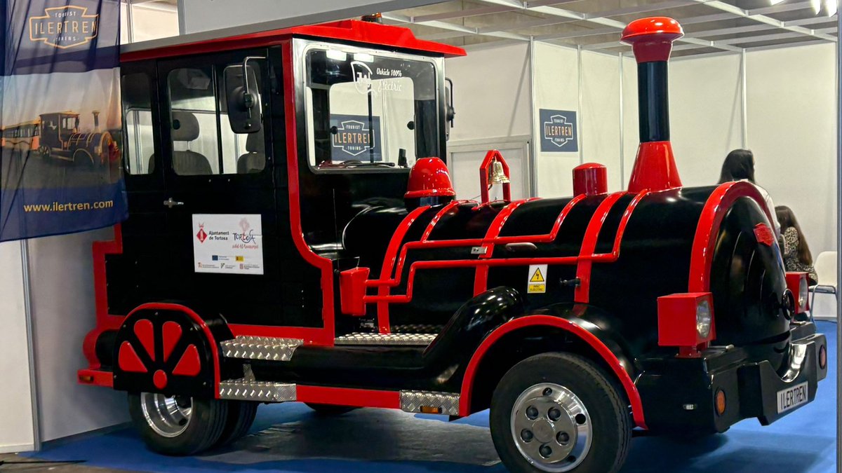 El trenet elèctric de #Tortosa ja es pot veure a la Fira Internacional de Turisme #FITUR: un projecte del Circuit Verd finançat amb 2 MEUR aconseguits el mandat passat pel nostre govern, gràcies als fons Next Generation.