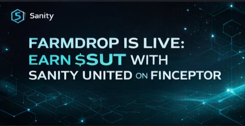 Kelvin_Aluta's tweet photo. 🚀 Sanity United Farmdrop is live.
Lock $FINC & earn $SUT with @sanity_united
48,570 $SUT up for grabs simple, low risk way to earn while supporting real-world utility.
👉 Join now: https://t.co/yApxf1PkNf
#Farmdrop #Sanityunited #Web3 https://t.co/YMSpczJY2K