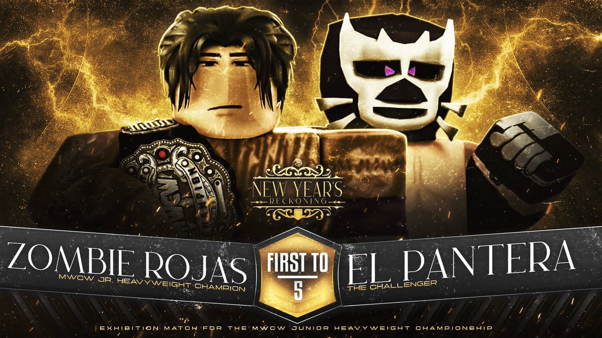 MediaCWA's tweet photo. .#CWANewYearsReckoning // January 23rd
@NoFaceZombi is set for his second defense as champion when he defends the @MWCW_RBLX Jr. Heavyweight Championship against the winner of the MWCW Mistletoe Ladder Match, #ELPantera.
LIVE this Friday at 5PM EST! https://t.co/WgqHMOHbeb