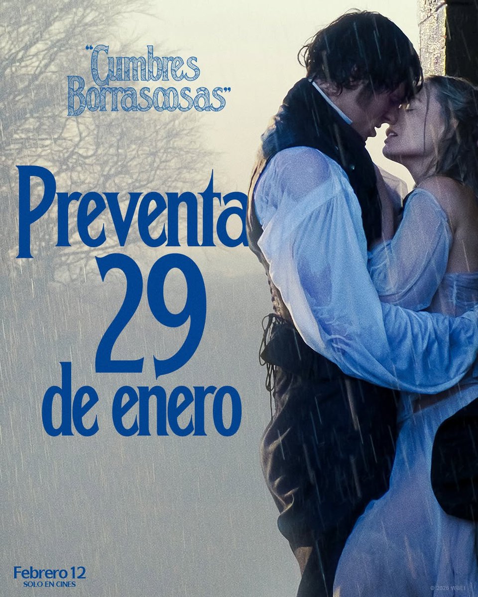 Calmen las pasiones ❤️‍🔥
ya tenemos fecha de la preventa.

💔 Cumbres Borrascosas – 12 de febrero, solo en cines. 🎬