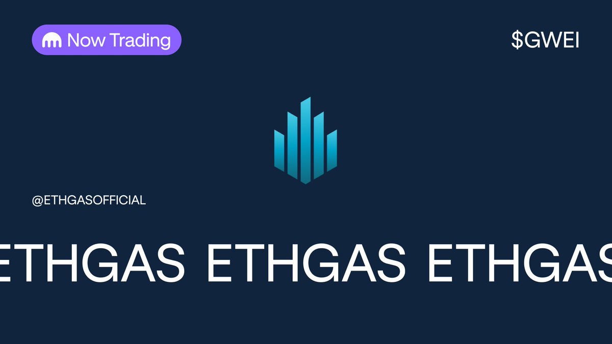 $GWEI is now live on Kraken 

$GWEI powers @ETHGASofficial, transforming Ethereum Blockspace into a tradable commodity for a realtime Ethereum and a gasless future 

Realtime Ethereum. Gasless future → app.kraken.com/JDNW/GWEI
