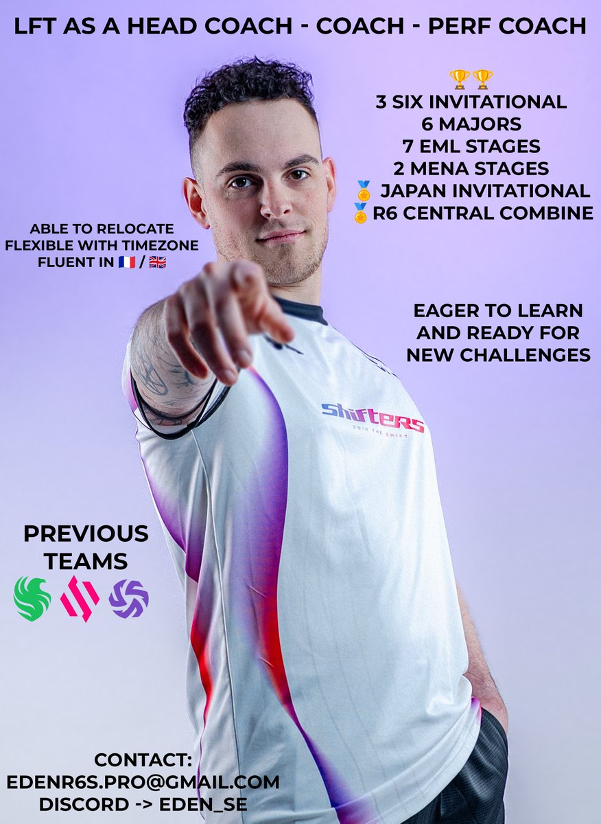LFT and open to offers (SI26 &amp; long term)

-5+ years of experience at the highest level + international events
-T1 focused
-Can relocate or work in any timezone
- Trainee <a href="/OptimaHP/">Optima Human Performance</a> 
-Recommendation letters from pro players &amp; coachs

DM me for full CV, portfolio and more infos