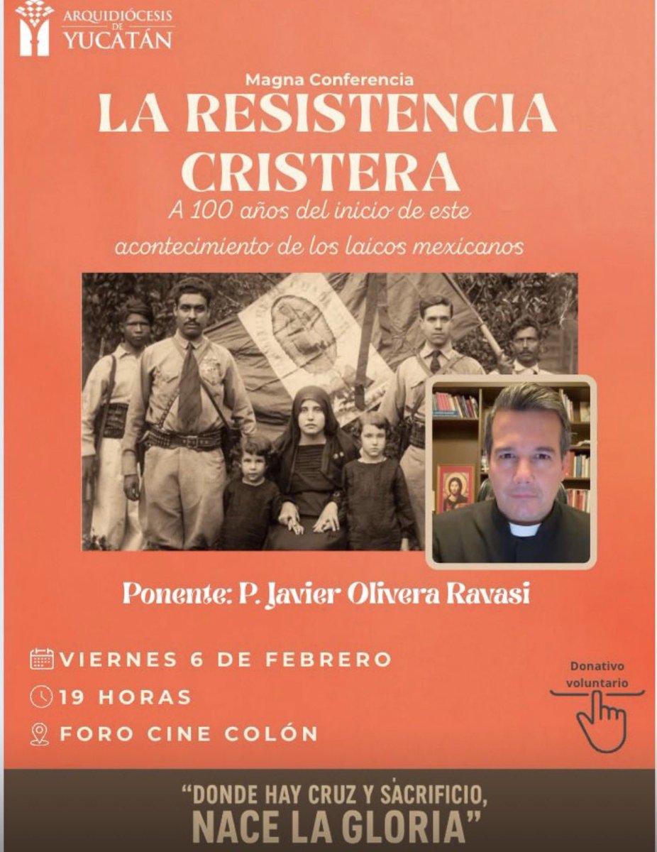 🇲🇽 6 y 7 de febrero, invitado por las Arquidiócesis de Mérida y Cancún.
Todos invitados y se agradece la difusión 🇲🇽