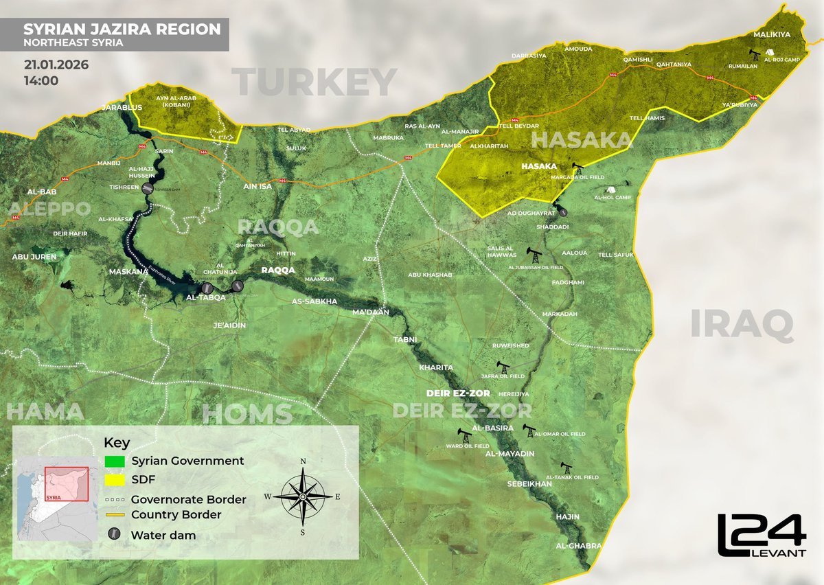 🇸🇾 Kurdistāna vēl turās, liecina osintu kartes.