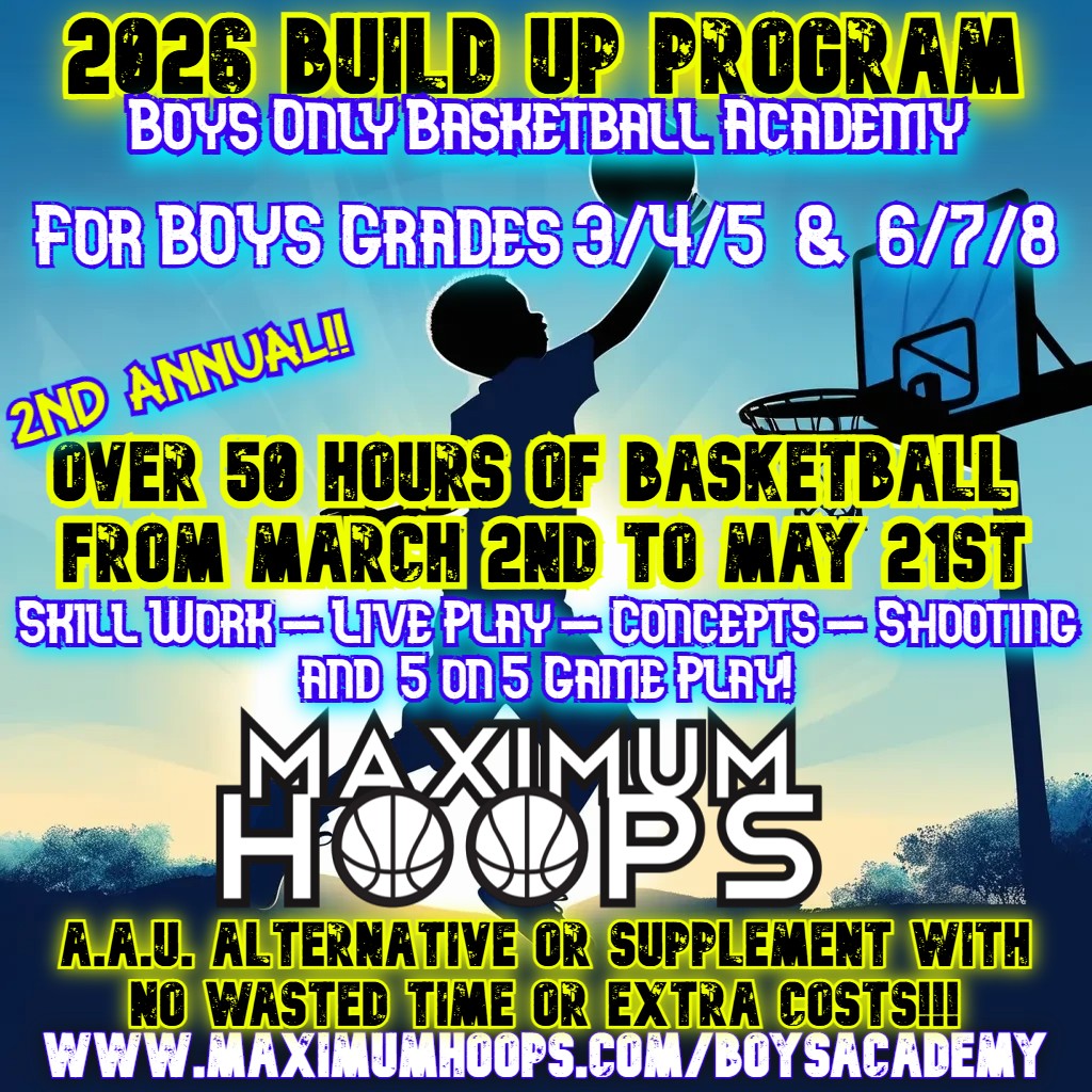 MaximumHoops's tweet image. REGISTRATION IS LIVE!! 2nd Annual 
BUILD UP BOYS PROGRAM!! 
Discounted price until Feb. 14th!! 
AAU Supplement or Alternative 
NOW OFFERED FOR 3rd, 4th, and 5th ALSO!!
maximumhoops.com/boysacademy #pittsburgh #basketball
