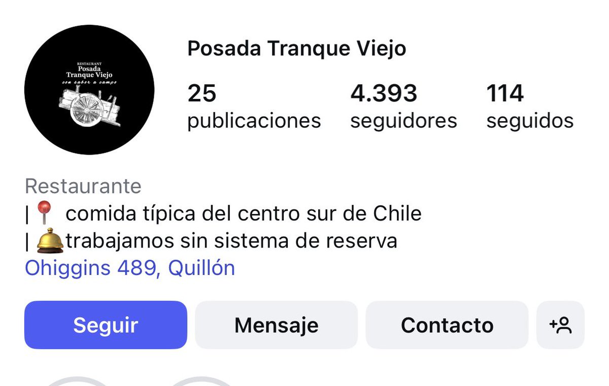 carlitalabra's tweet image. Aplausos para este restaurante que dio comida a los bomberos en la zona de Quillón 👏🏼👏🏼👏🏼👏🏼
Encontré su IG, si alguien está cerca ojalá puedan ir a comer y así devolver la mano.