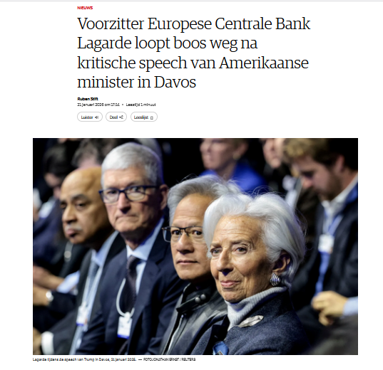 ‼️#Lagarde is boos weggelopen na de speech van de Amerikaanse handelsminister #Lutnick. Net werd ook bekend dat de EU officieel de #handelsovereenkomst met de #VerenigdeStaten opschort.💥

Dat zal geen toeval zijn. 🤔

Lutnick had het over de slechte economische #prestaties van