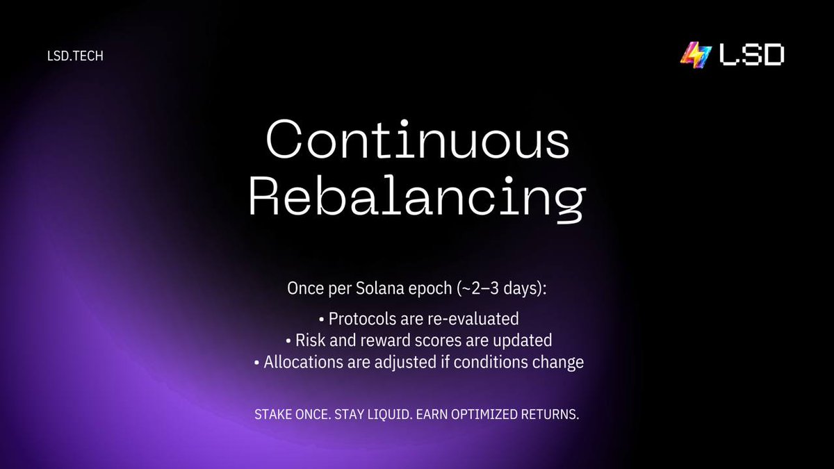 LSDdotTech's tweet image. Stake Once, Stay Liquid, Earn Optimized Returns. ⚡️