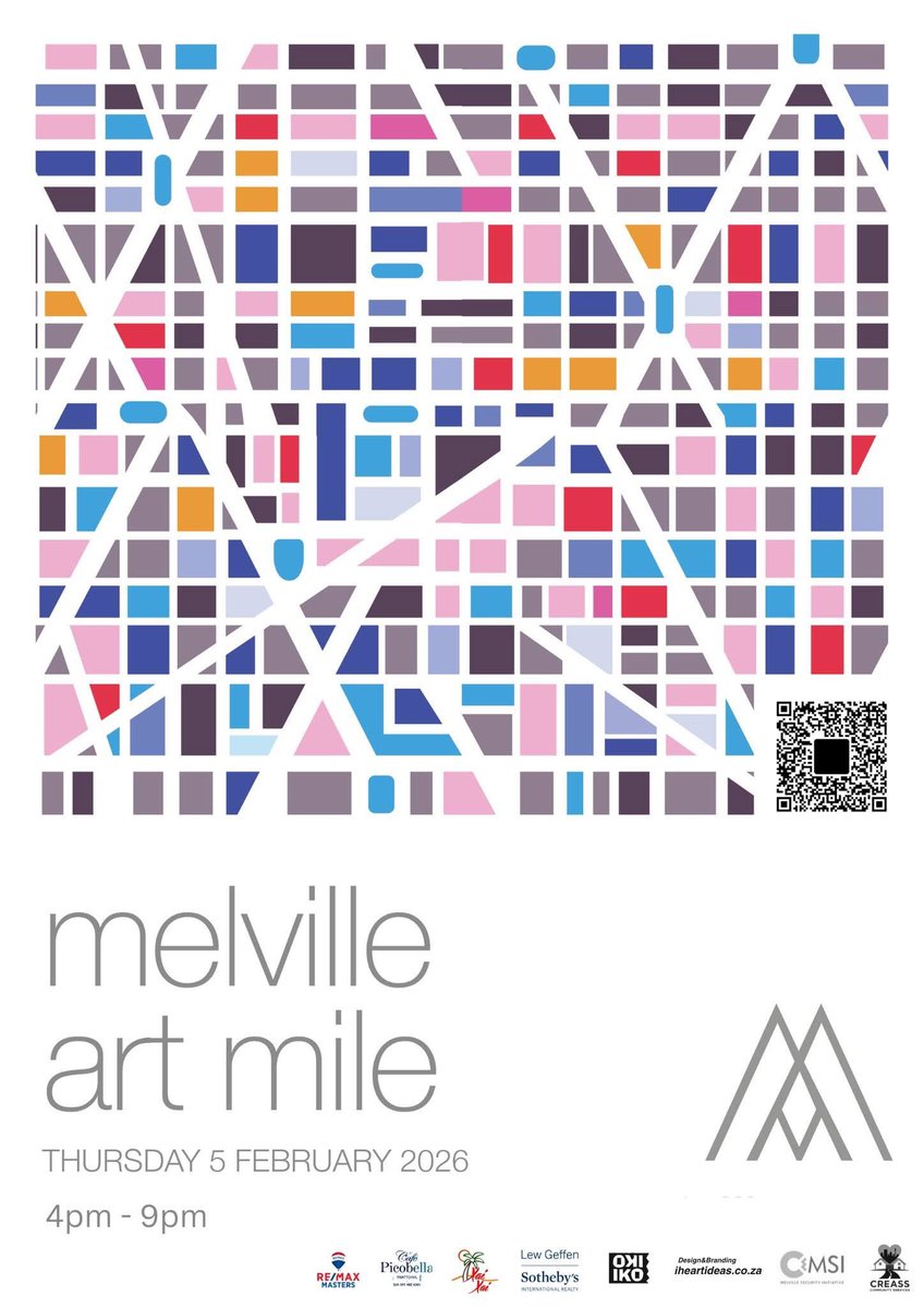 ilovemelville's tweet photo. It’s official. The Melville Art Mile is back, and this time, it’s the Grand Opening! 🎨✨

December was just the warm-up. Every First Thursday, we are transforming Melville into Jozi’s living, walkable gallery. https://t.co/Ll8FChcXd8

More info at https://t.co/FutMe8Hwow https://t.co/SnlFG6HmmO