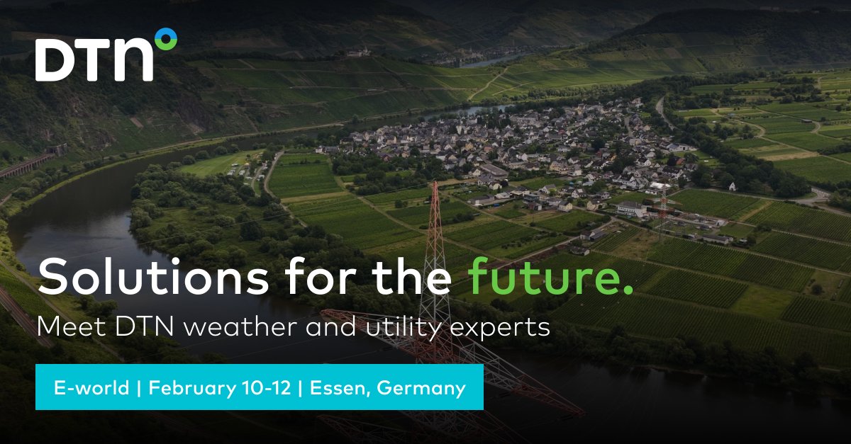 DTNWeather's tweet photo. Grid resilience starts with better #weather decisions. Meet us at #Eworld 2026 to see how #DTNWeatherHub &amp; #DecisionGradeData help #utilities balance the grid, anticipate severe weather impacts, &amp; protect reliability. Book time: https://t.co/ABQ08lr3go

#Eworld26 #GridBalancing https://t.co/vZOyUWZS7m