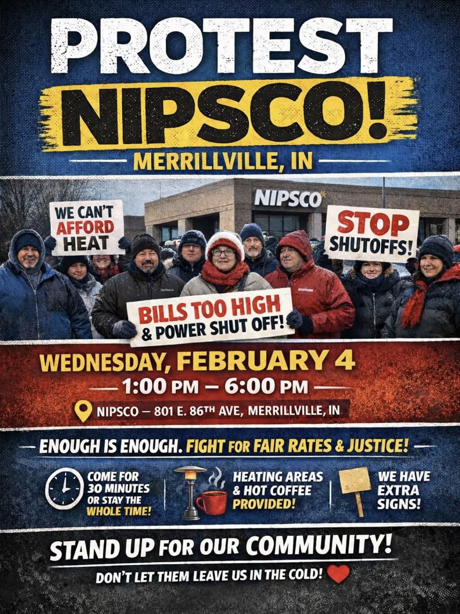 BlueDot_Techs's tweet image. Wow. NIPSCO is out of control.

February rate increases are absolutely insane. People are opening bills as high as their mortgage payments. Let that sink in.

Families choosing between heat or food.  
Seniors getting shut off in winter.  
And NIPSCO/NiSource still pushing record…