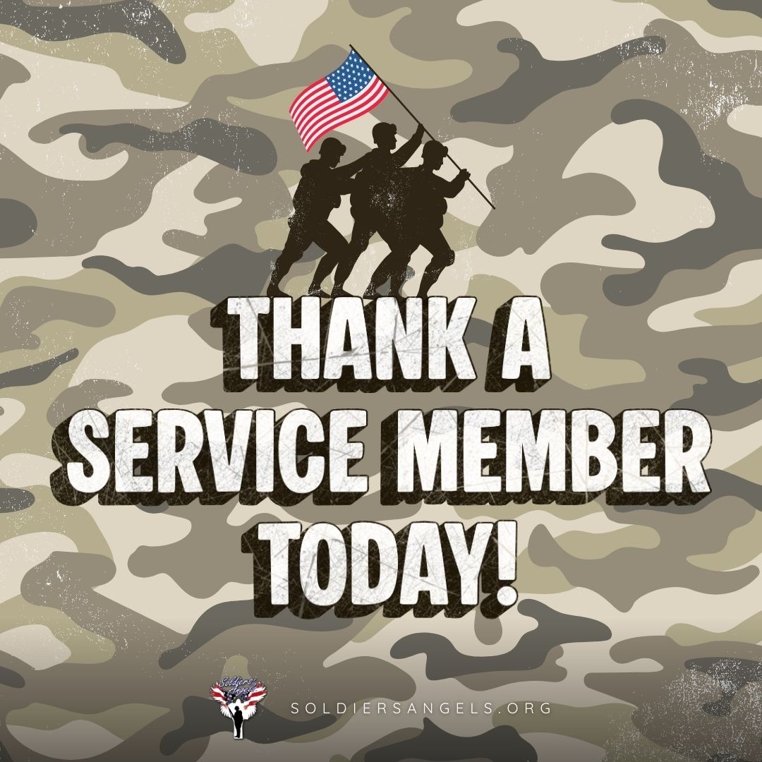 soldiersangels's tweet photo. Any day is a good day to thank your #Military members! Like and share if you agree! 🫡 🪖 #deployed #deployedsupport https://t.co/6WMpMGwUSc