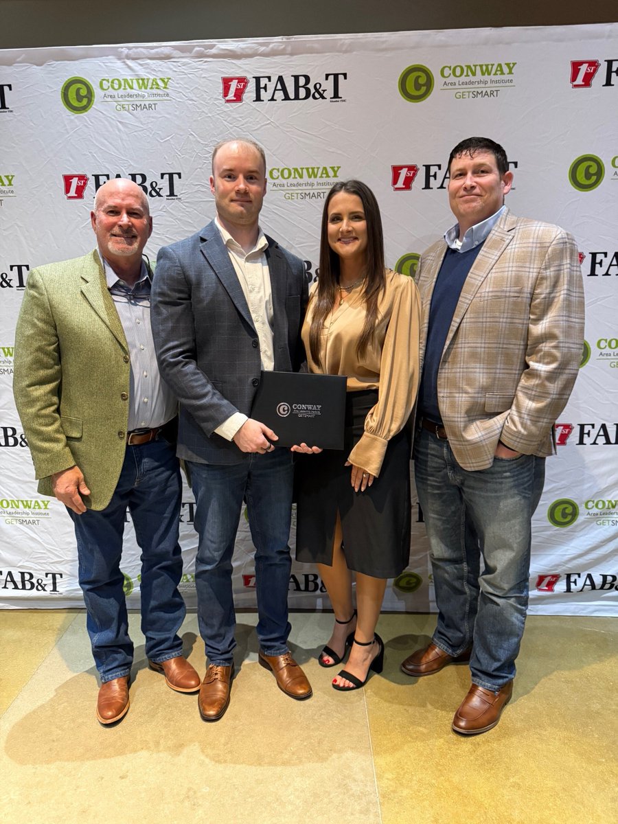 Congrats to Brandon Milligan! He recently graduated from the Conway Area Leadership Institute (CALI), a program that prepares emerging leaders to serve the Conway community. We're so proud of you!