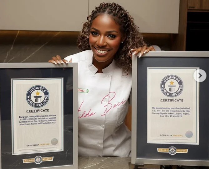 ONE cookout.

TWO records in a day.

THREE Guinness World Records in total.✅

“So what I thought was one record… turned out to be two.” — <a href="/hildabacicooks/">Hilda Baci</a> 

<a href="/GWR/">Guinness World Records</a> has spoken.

Nigeria has made history again 🇳🇬🔥

jobethmedia.com/one-record-bec…

Congratulations to culinary star!❤️🎉