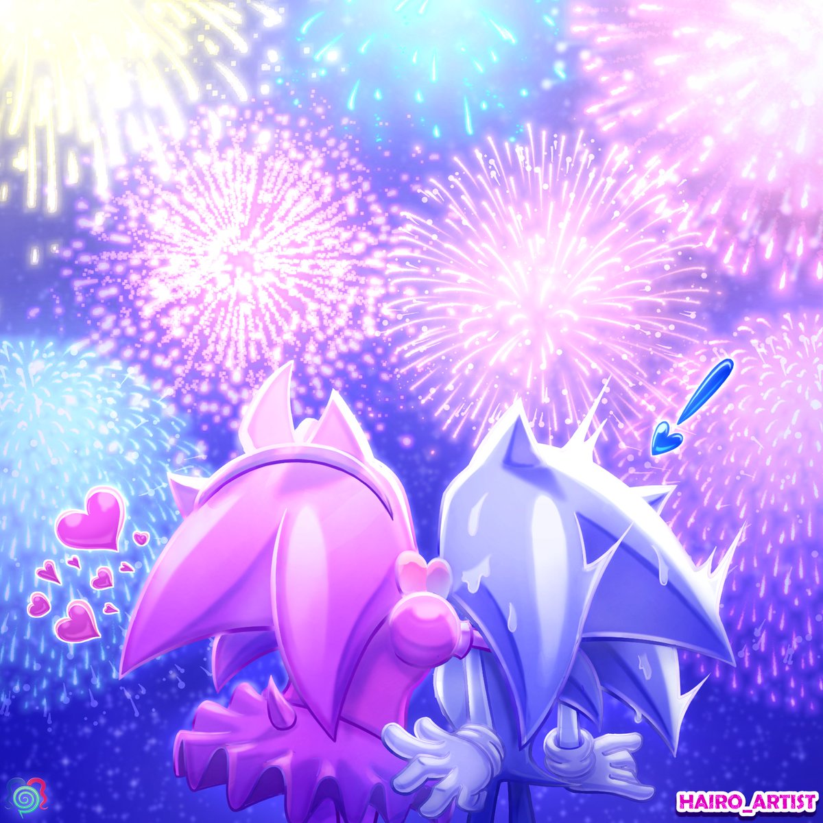 Hairo_Artist's tweet image. 🎆Every Year💓 Every Day💖 Every Place💗 is a new adventure with you!!🎆
#sonamy #SonicTheHedgehog #ship