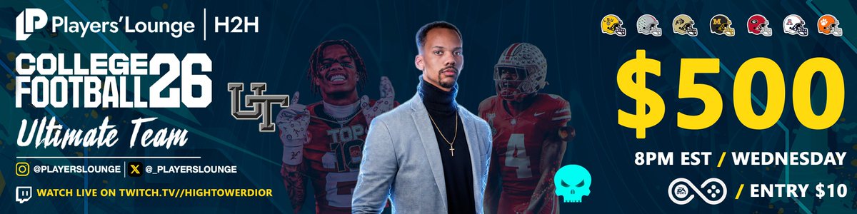 _playerslounge's tweet photo. 💰$500 CFB CUT TOURNEY IS LIVE TONIGHT🚨

🏆Hosted by @HD6_ 

⏰ 8PM ET
📺 Watch Live: https://t.co/C8uogSYY8z
🎮 Enter now: https://t.co/ttGf671Peb

#CFB26 https://t.co/UBcYv3P37a
