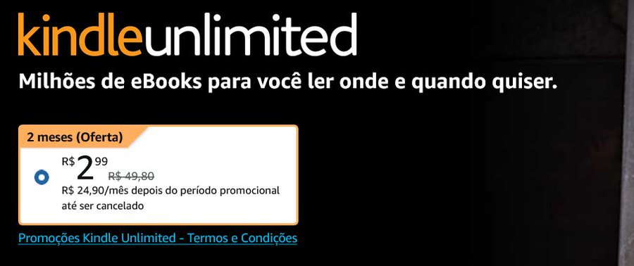 ✨ KINDLE UNLIMITED GRÁTIS ✨

São 30 dias grátis de Kindle Unlimited ou 2 MESES por apenas R$2,99

Confira se a oferta está disponível na sua conta: amzn.to/4r5Cyl0 

📚 Tenha acesso a mais de um milhão de E-books, para ler onde e quando quiser!