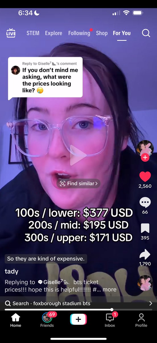 fatouuboo's tweet photo. In case ppl were curious there was a presale for Foxbourough residents for BTS’s new tour (they get first dibs for all events at Gillette). Anyway these are the prices she saw! https://t.co/WEW3gtFWqq