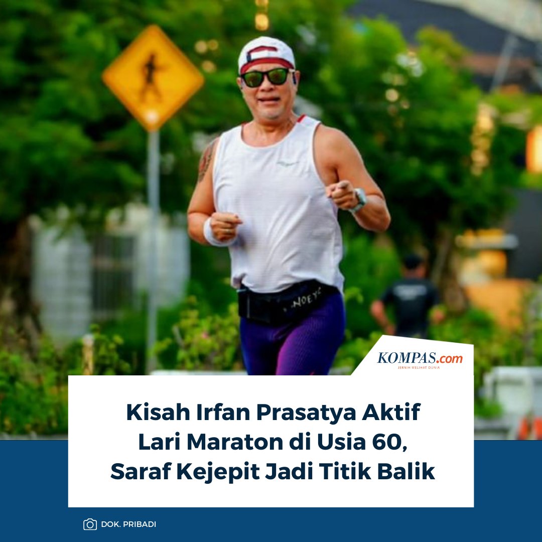 kompascom's tweet photo. “Memang yang menjadi titik baliknya itu adalah ketika saya berumur 46 tahun, saya kena HNP (Hernia Nukleus Pulposus), saraf kejepit. Dipastikan enggak bisa jalan waktu itu, sampai harus pakai kursi roda, dan kemudian pakai tongkat,” ungkap Irfan saat dihubungi pada Selasa (20/1/2026).

Baca di sini: https://t.co/J1ueeVWelR

~AA #Marathon #HidupSehat