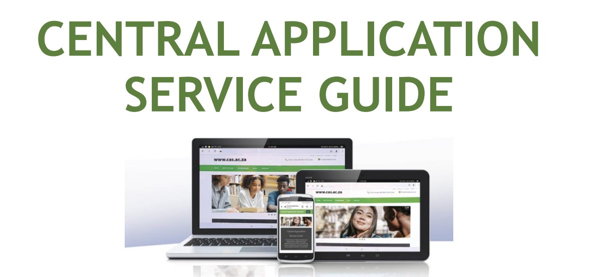 GovernmentZA's tweet image. Central Application Service (CAS) replaces CACH

Prospective students can now use the Central Application Service (CAS) for streamlined access to the Post-School Education and Training (PSET) system.

CAS provides:
* Career information
* Guidance and counselling referrals
* A…