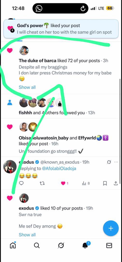 Engagement choke over here 
F4f 
Let’s engage each other,lastly we Dey turn on post notification for here