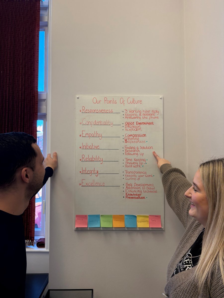 Becky &amp; Gerard discussing their favourite point of our culture. 

In a small team, having clear 'points of culture' helps everyone be on the same page - how we treat each other, how we communicate, and how we show up for our clients.

What point of culture means the most to you?