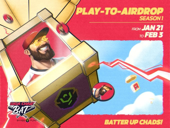Play-to-Airdrop campaign is live 🔥

<a href="/GIGACHADBAT/">GIGACHADBAT</a> just launched a Play-to-Airdrop.

Play the game, climb the leaderboard, and earn $CHAD just by grinding.

Season 1 is live and 5% of supply is going to players.

Your gameplay is your allocation.👇