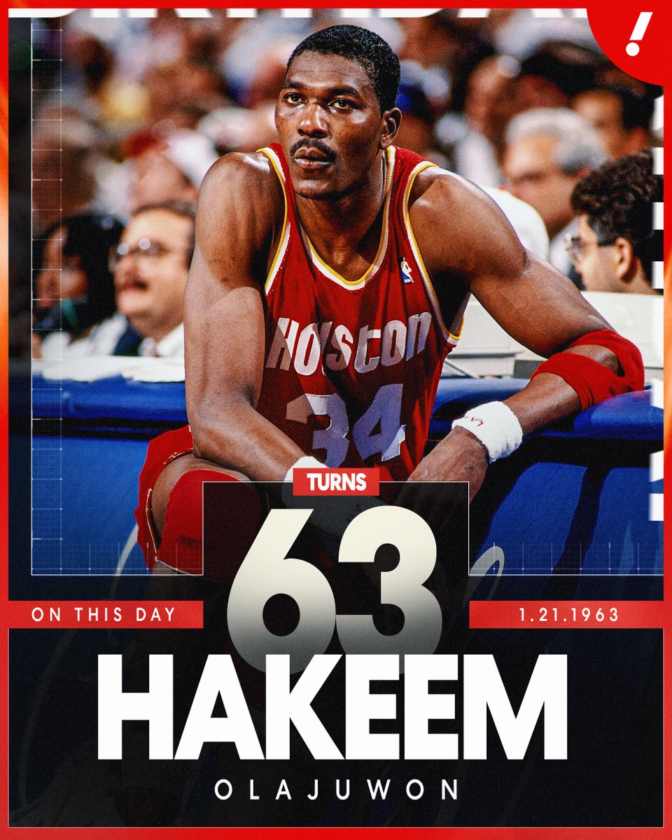 Balldontlie's tweet image. Hakeem “The Dream” Olajuwon turns 63 today 👏

▪️12x All Star
▪️12x All-NBA
▪️9x All-Defensive
▪️1994 MVP
▪️2x NBA Champion
▪️2x Finals MVP
▪️NBA 75th Anniversary Team
▪️Hall of Fame