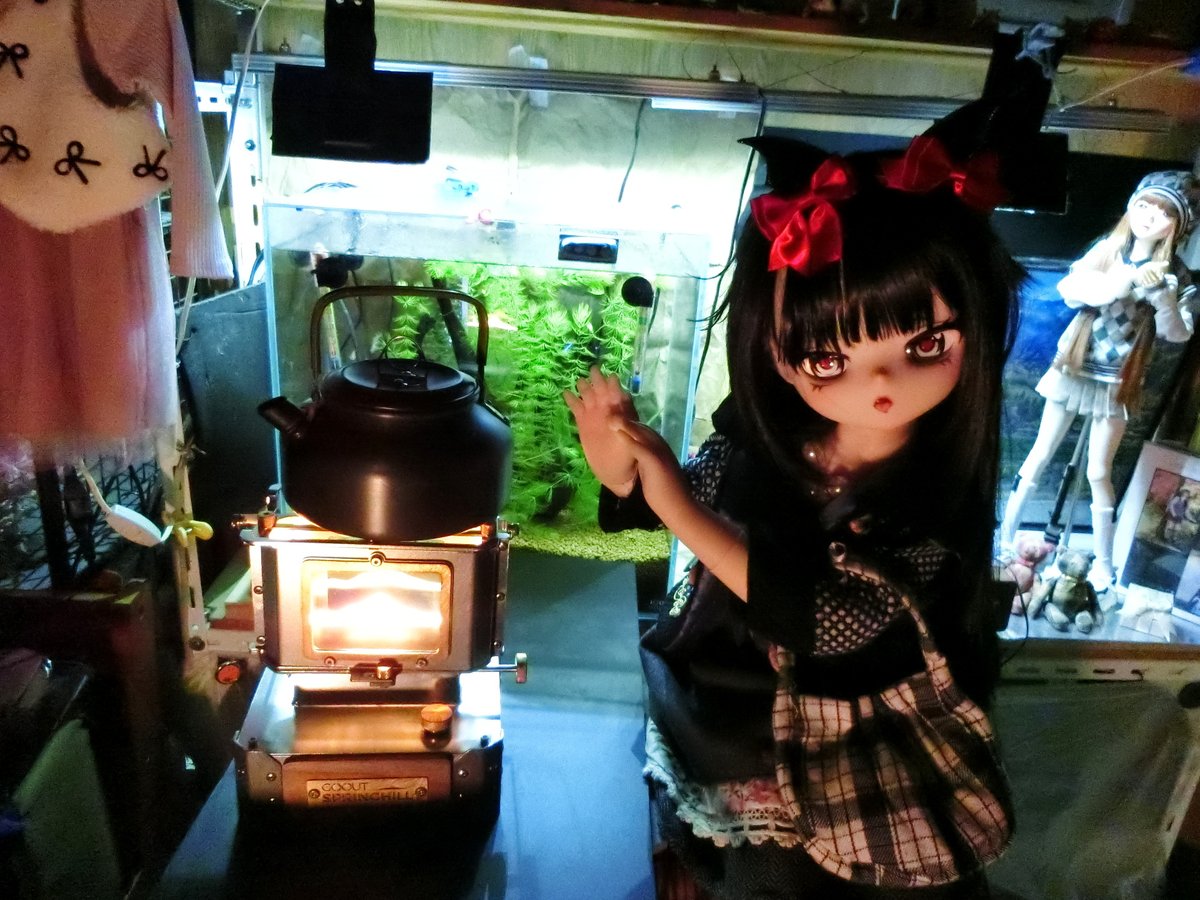koutaro19's tweet photo. アイロンストーブと85cmドール

寒波で寒いのでアイロンストーブを出して点火した😄
小さいケトルを載せると丁度良い湯気の出方です。
心を温める雰囲気の良いアイロンストーブです。

#アイロンストーブ #MWgirl https://t.co/wSILZJ5JEn